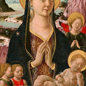 Anonyme, 15e siècle. Vierge à l'enfant sur 1000 Schilderijen