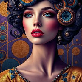 Paintings of women after Klimt by Liona Toussaint