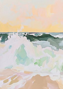 Wave Ocean Sea Fauvism Pastel by Niklas Maximilian
