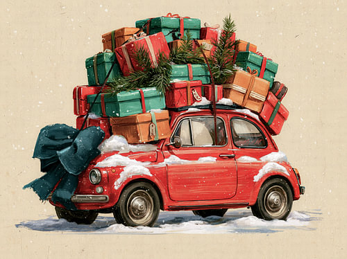 Ein kleines Auto voller großer Weihnachtsfreude