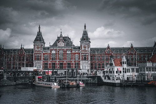 Traditional houses and bridges of Amsterdam