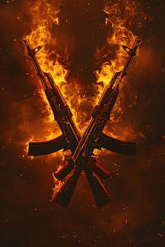 Assault Rifles on Fire by MNS Designs