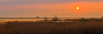 Panorama sunset at Zuidlaardermeer by Henk Meijer Photography