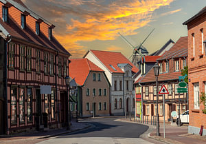 Blick auf die Altstadt von Röbel an der Mecklenburgischen Seenplatte