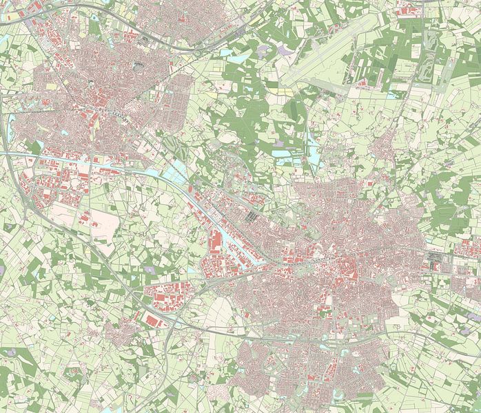 Karte von Enschede von Rebel Ontwerp