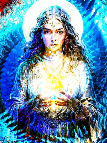 Visuele fractal visie van een waarzegster