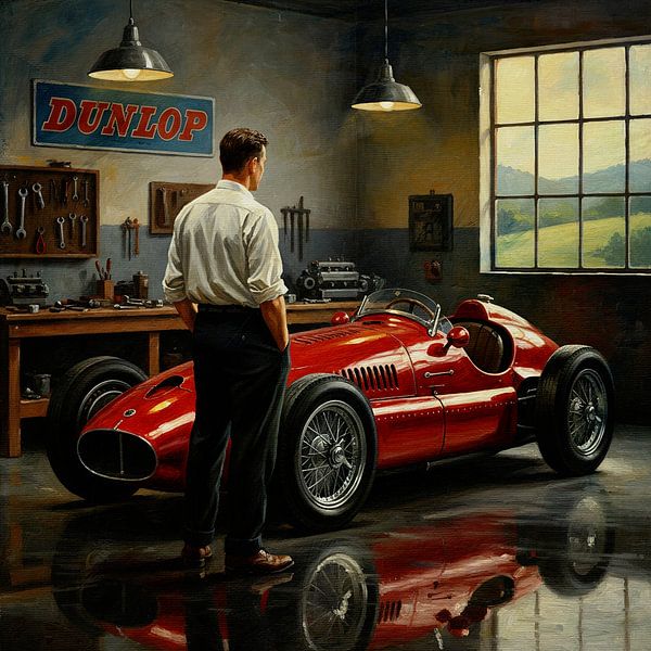 Reflection with a Vintage Car by Jan Keteleer