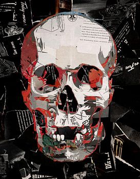 skull art collage