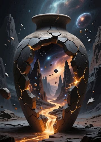 Droomachtige Artistieke Vaas - Uniek Decoratief Kunstobject