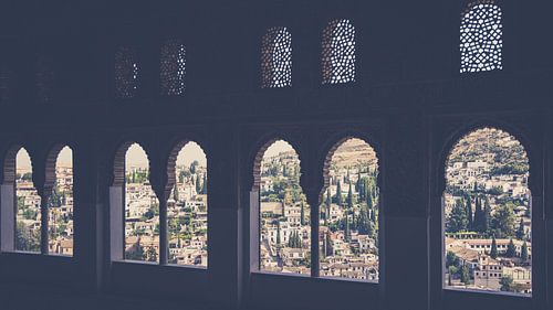 Uitzicht vanaf het Alhambra op Granada