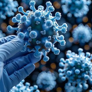 Fiktionaler Virus in Farbe
