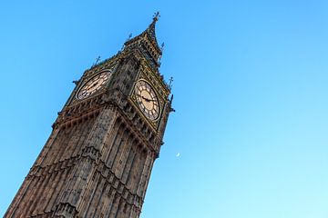 Big Ben + moon by Roy Poots