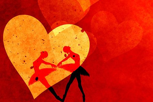 Love portrayed by two ballerinas's