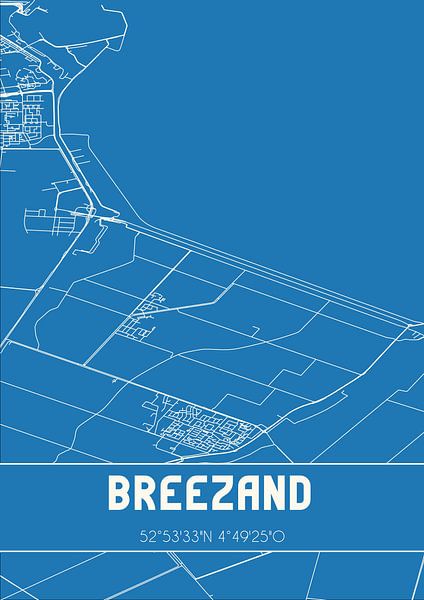 Blueprint | Map | Breezand (North Holland) by Prints of Place