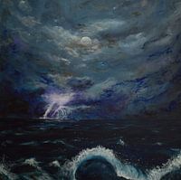 Thunderstorm at sea
