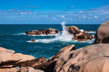 Atlantic ocean coast in Brittany