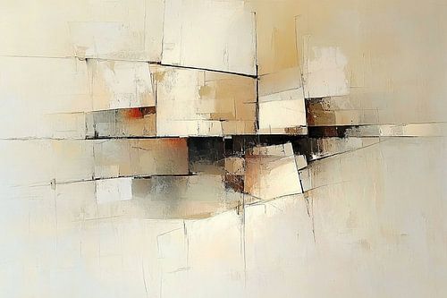 Harmonie abstraite dans les tons de terre