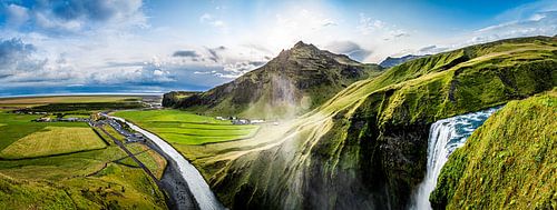 Panorama de Skogafoss