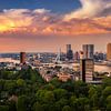 Rotterdam Skyline Panorama vanaf Euromast 2:1 van Vincent Fennis