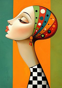Serene Profile, Vivid Hues van De Mooiste Kunst