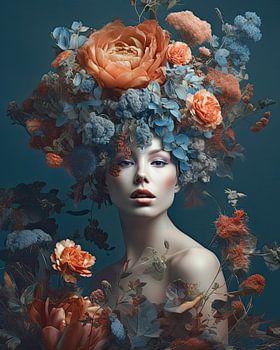 Femme et fleurs
