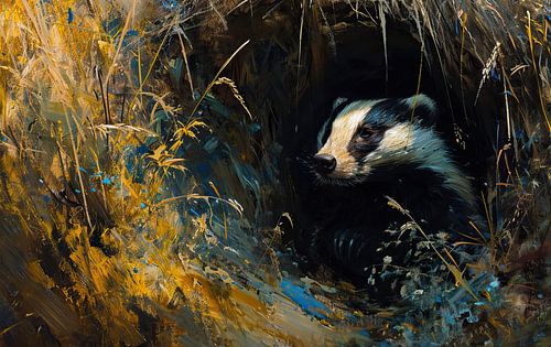 Painting Badger Portrait