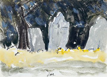 Arthur Dove - Oude Grafstenen (1935) van Peter Balan