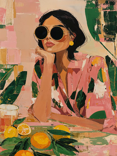 Portret van een vrouw in het Lemon Café