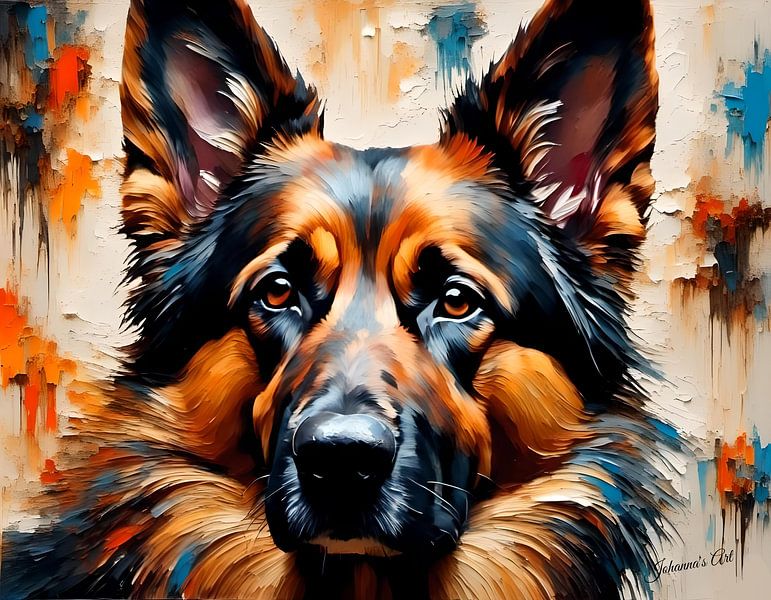 Hundekunst - Deutscher Schäferhund 1 von Johannas Art Creations