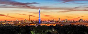 Skyline Berlijn bij zonsopgang van Frank Herrmann