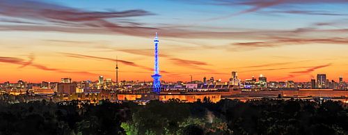 Skyline Berlin im Sonnenaufgang von Frank Herrmann