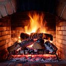 Warm open vuur van Poster Art Shop thumbnail