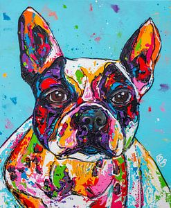Bulldog van Happy Paintings