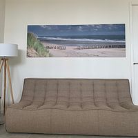 Klantfoto: Panorama van de Zeeuwse kust van Zeeland op Foto, op canvas