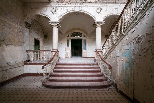 Escalier déserté dans Beelitz.