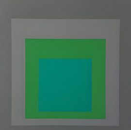 Josef Albers - Hommage an das Quadrat, grün, grau, hohe Auflösung von Vivanne