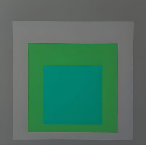 Josef Albers - Hommage aan het plein, groen, grijs, hoge resolutie