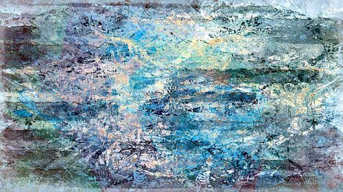 Moderne en abstracte hedendaagse kunst blauw