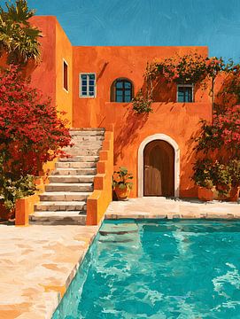 Mediterranean Waterfront Villa by Gypsy Galleria