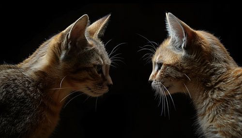 Desert cats panorama