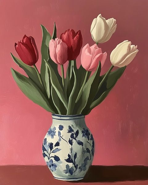 Tulpen in Blau und Weiß - eine Ode an Form und Farbe von Thea