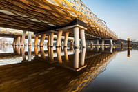 The Royal Welch Bridge railway bridges over the river Dieze in s'-Hertogenbosch, the Netherlands