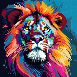 Pop Art lion sur Niklas Maximilian