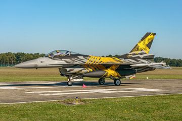De X-Tiger F-16 van de Belgische Luchtmacht.