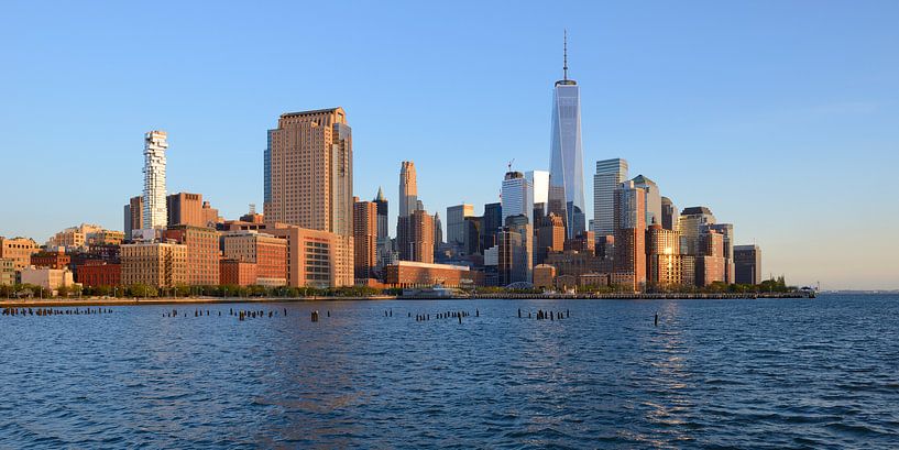Manhattan Skyline, panorama van Merijn van der Vliet
