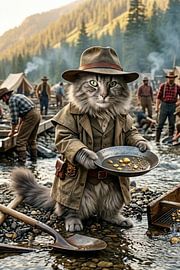 Jack le chercheur d'or – Un Maine Coon à l'époque de la ruée vers l'or