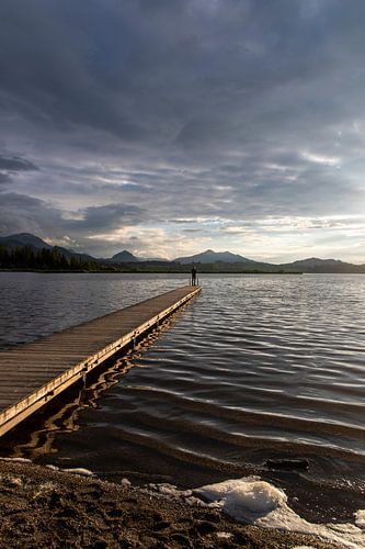 Coucher de soleil au bord du lac (Knopfensee)