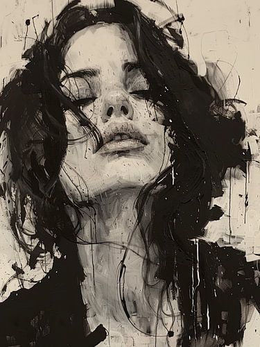 Portrait abstrait moderne