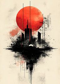 A Portrait in Red and Black