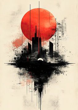 Ein Porträt in Rot und Schwarz